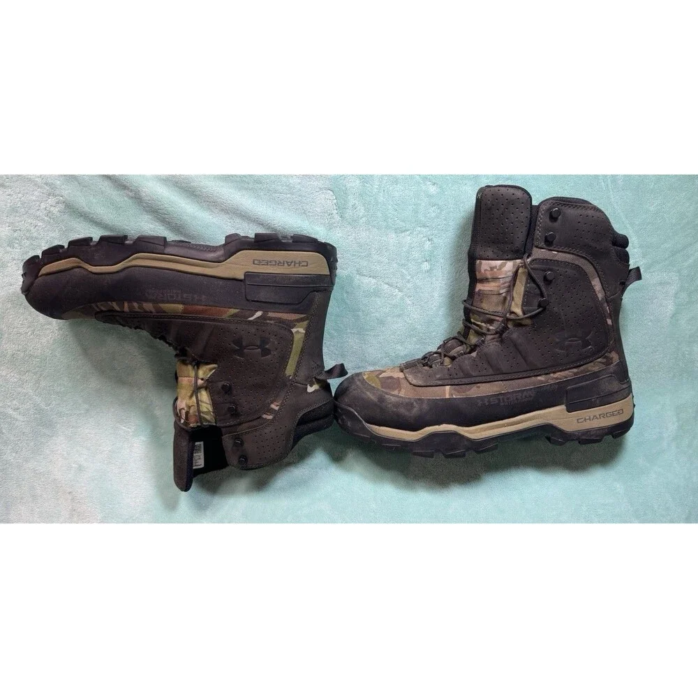 Under Armour Storm Waterproof Charged Hunting Boots Size 14 Mens Camo Winter